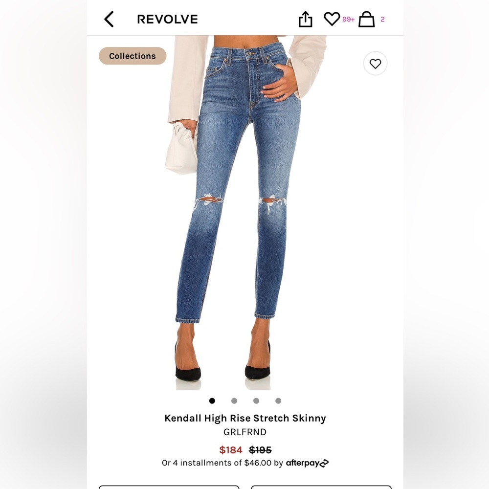 GRLFRND KENDALL HIGH RISE RIPPED JEANS - Picture 2 of 3
